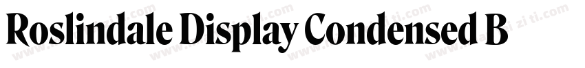 Roslindale Display Condensed Bold字体转换